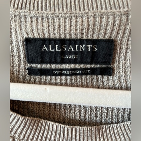 All Saints oversized distressed half sleeve sz L - Picture 4 of 8